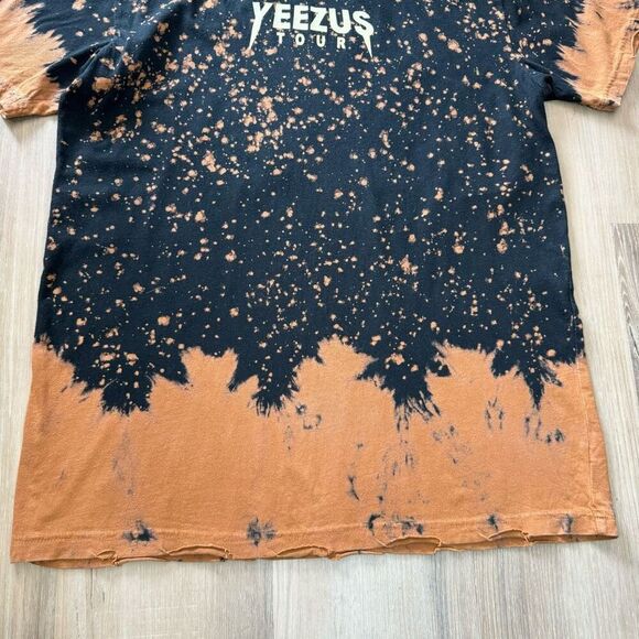 Kanye West 2013 Yeezus Bleached Dye Black Shirt Size Large Yeezy Tour Merch - Picture 3 of 4